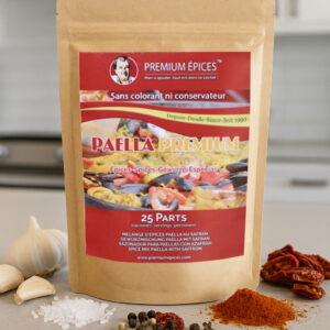 Sachet de 125g du mélange d’épices Premium pour paella au safran
